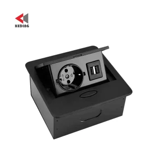 Embedded Hidden Pop up Multifunction Desktop Power Socket Outlet Phone Charger Dual USB EU Smart Plug Office Tabletop Electric