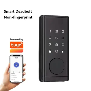 Encode Smart Wifi Deadbolt Lock for Wood Steel Door Smart Home Fingerprint Recognition Tuya Network Cloud Data Storage