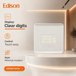 Energy-Efficient Modern Smart Home Zigbee Thermostat ABS PC Material Optimal Comfort Heating Easy Floor Heating Systems Parts