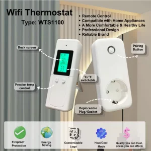 Energy Saving Smart Home Thermostat with Thermostatic Mixing Valve Fire Resistant & Eco Friendly for Heating Cooling Systems