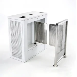 Energy efficient Bidirectional RFID IP54 Flag Turnstile Gate for Logistics Distribution Center