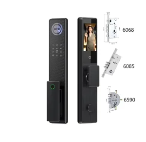 Enrique Tuya 6085 6590 Smart Lock Face ID Password Card Keyless Entry Aluminum Alloy Door WiFi Connectivity Cloud