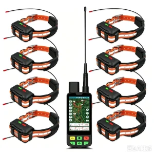 Enterprise Dog GPS Tracker 15KM VHF Off Grid Tracking + 4G Urban Coverage & Multi Dog Geofencing Management(8 Collars