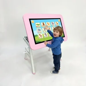 Ergonomic Gaming Desk with Touch Screen Display and Adjustable Height Modern Smart Gaming Table Desk