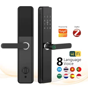 Eseye Fingerprint Smart Door Lock BLE Password Keyless Apartment Room Lock Tuya APP Digital Door Lock for Front Door WiFi Zigbee
