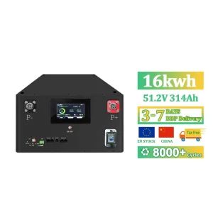 Eu Stock DDP 16S 48V 51.2V Lifepo4 Battery Diy Box Kits With 200A Smart Jk Bms 280Ah 314Ah Lifepo4 Solar Battery Home System