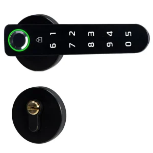 European Digital Electronic Ttlock Tuya Smart Locks Fingerprint Aluminum Steel Double Side Sliding Glass Smart Door Locks System