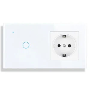 European Plugs WiFi Smart Wall Sockets Electrical Glass Light Switch