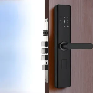 European Smart Lock for Door Key Electric American High End Room Home Kit Usa Automatic Hotel Card Memory Card Black Aluminum