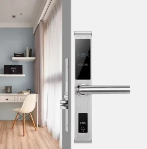 European Smart Rfid Hotel Lock System for Slim Door Frame Sliding Electronic Door Hotel Lock with Card and Key