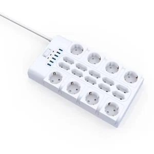 European Standard 18 Outlet Surge Protection Power Strip Extension Plug Socket Household Wiring CN EU Plug Compatibility