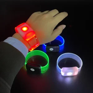 Event Party Supplies Light up Flashing LED Wristbands Custom Logo Remote Controlled Festival LED Light Bracelets