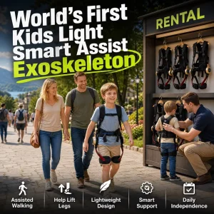 Exoskeleton Robotics Long Distance Walking Support for Children AI Assisted Outdoor Travel Companion