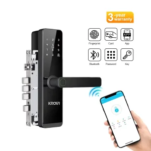 F03 Automatic Biometric Smart Door Lock Tuya App Password Smart Electronic Cerradura Inteligente Wood Door Smart Locks