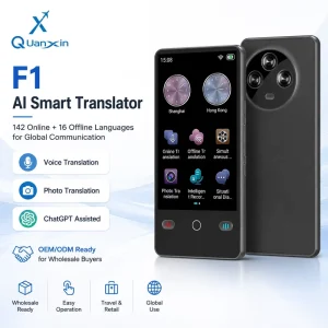 F1 142 Online Language Translator Device 16 Offline Voice Photo Translation AI Smart ChatGPT Instant Translator OEM