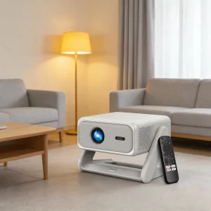 F1 Smart LED Projector 1080P Auto Focus 360 Gimbal 350 Lumens WiFi6 Portable Pocketable Home Outdoor