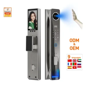 F119 Smart Door Lock Tuya APP Cloud Support Aluminum Alloy Real time Video Call 3D Face Recognition Fingerprint