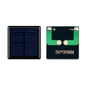 FOLDSUN Epoxy Resin PERC Monocrystalline Solar Cell 30x30mm 1.5V 0.2W 22.7% Efficiency CE ROHS for for Small Electronics