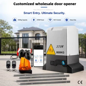 FUBEI Magnetic Type Automatic Sliding Gate Motor Kit Nylon Gear Rack 370W 800KG