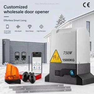 FUBEI Smart Magnetic Gate Motor 1500KG 750W With Universal Remote Control Set