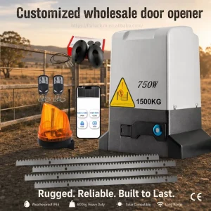 FUBEI Smart Remote Premium Electric Sliding Gate Opener Door Motor Set 1500KG 750W for Home Garage Modern Design 220V Villa