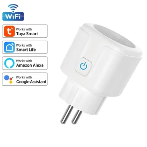 FY21 WiFi Smart Plug EU 10A 16A Tuya Smart Life Energy Monitor Works Alexa Google Home AC100 240V ABS Material