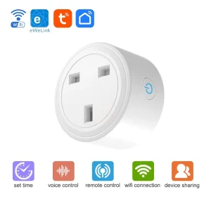 FY41 UK WiFi Smart Plug Energy Monitor | Real-time Power Meter Statistics | Google Home/Alexa Voice Control | Smart Life/Google