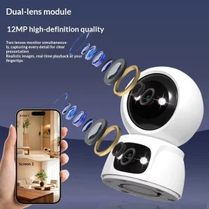 FY867 Wireless WiFi Smart Camera 1080P HD Dual Band Automatic Tracking Night Vision 360 PTZ Indoor Security Camera IOS