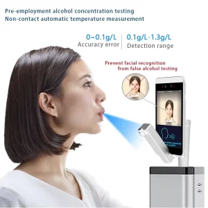 Face Recognition Breathalyzer Access Control Attendance Machine Alcohol Terminal