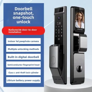 Face Recognition Fingerprint Password Smart Lock Model X10 for Aluminum Alloy Doors Home Security