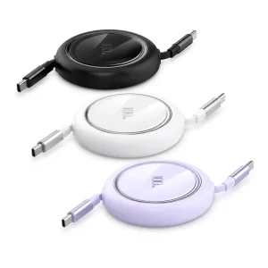 Factory 100W 5A Retractable Fast Charging USB C Cable PD Type C to C Data Cord for Mobile Phones Tablets Laptops