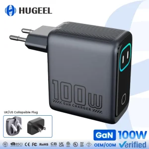 Factory 100W GaN Fast Charging Charger 3 Port Portable Desktop USB C Charger for Phone Laptop Tablet Wall USB Adapter