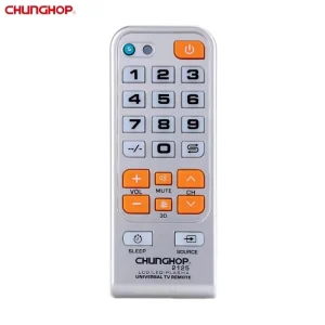 Factory 2125 Silver Universal Remote Control for LED TV with Big Button Design Plastic & ABS Material