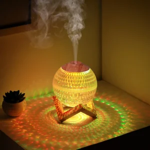 Factory 350ML Ultrasonic Colorful Light Cool Mist Crystal Ball Air Humidifiers Diffuser for Room