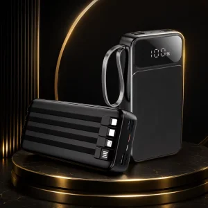 Factory 50000mAh Power Bank 22.5W Fast Charging Large Capacity Power Banks Portable Charger with Built in 4 Cables