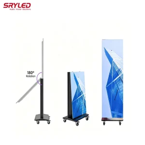 Factory 640x1920mm Digital Advertising Foldable LED Screen P2 Indoor Standing Wifi Control LED Poster Display for Retail Store
