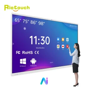 Factory 65/75/86 DLED Android Interactive Smart Board Flat Panel Education School Teaching Interactive Whiteboard