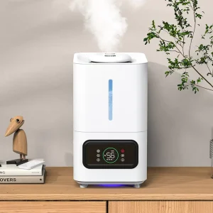 Factory 6L White Ultrasonic Electric Air Humidifier Heavy Fog Aromatherapy Anti Smoke Quiet Humidistat Household Hotel