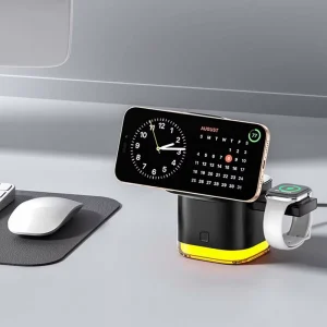 Factory AFY original upgraded premium C53 fast 25W smart phone watch earbud night lamp 5in 1 Folding Magnetic wireless charger