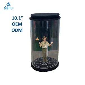 Factory AI Digital Human Hologram Kiosk Interactive Reception Navigation Guide Advertising Smart Projection Display Terminal