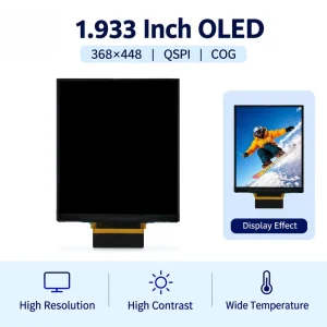 Factory Custom 1.93 Inch 368*448 OLED Screen 600nits COG Display Module with External Touch for Smart Wearable Portable Gadget