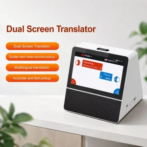 Factory Custom Nameplate OEM Dual Screen Desktop Translator 10.1 Inch 121 Languages Face to Face Business Translation Machine
