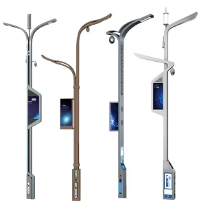Factory Custom Smart City Lighting Pole IOT Control System Cctv Commercial Smart Pole Light Outdoor