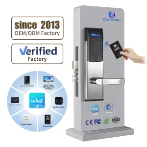 Factory Custom Superior Smart Rfid Card Hotel Security System Electronic Door Handle Wireless Door Locks for Hotel Guestroom