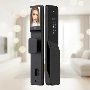 Factory Customized Touchscreen Smart Mortise Lock Face Recognition Fingerprint Password WiFi Cloud Aluminum/Steel Home Entry