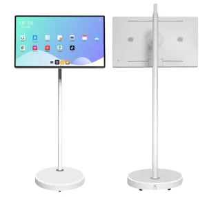 Factory Direct 32 Inch Portable Smart Display with Wheels 4K Touch Screen Rotatable with WiFi Bluetooth Smart TV for Home