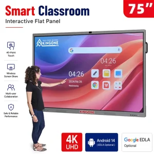 Factory Direct 75 Inch Interactive Smart Whiteboard 4K HD LCD Touch Screen Display Panel for Education and Office Conference