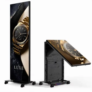 Factory Direct P2.5 P1.25 Foldable LED Poster Display Screen Indoor Full Color HD GOB Process for Elevator Use