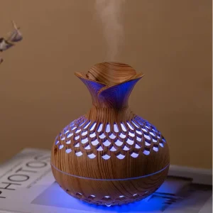 Factory Direct Portable Humidifier 7 Color Led Night Light USB Wood Grain Ultrasonic Mist Air Humidifier for Home Office