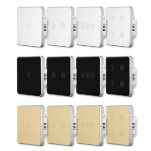 Factory Direct Sale 1 2 3 4 Gang No Neutral With Neutral Optional No Capacitor Touch Glass Panel ZigBee Smart Wall Switch